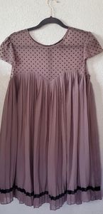 Polka dot chiffon swing dress